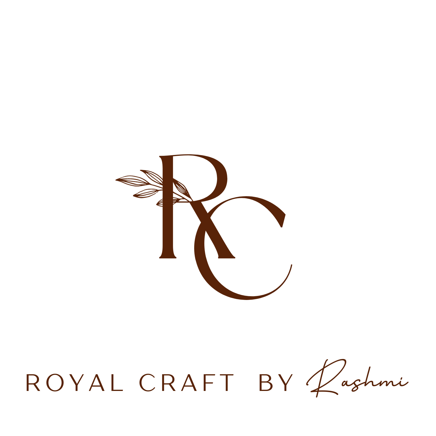 Brown Elegant Monogram Brand Logo